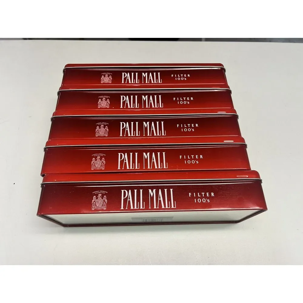 Vintage Pall‎ Mall Cigarette Tins Lot Of 5